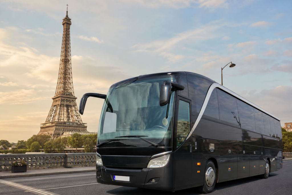Luxury coach trips to France with comfortable group transportation services