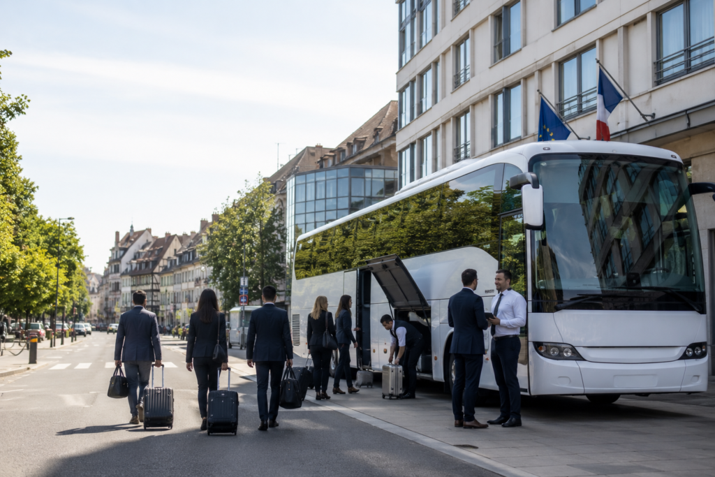 Airport coach transfers in Europe for group travelers