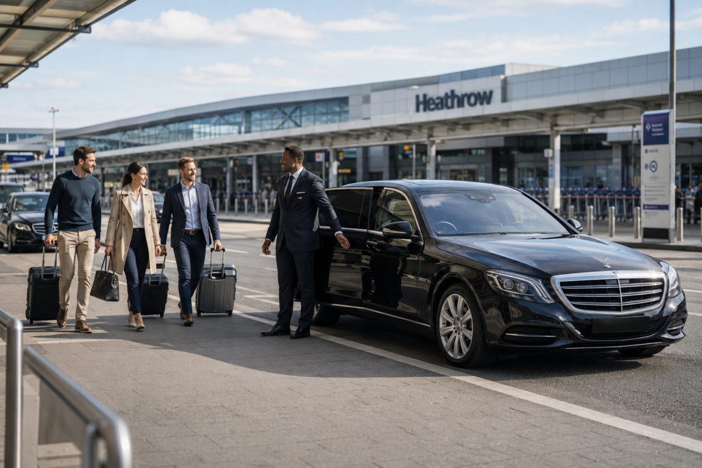 Traslado del aeropuerto de Heathrow a Londres en vehículo de lujo para familias y grupos