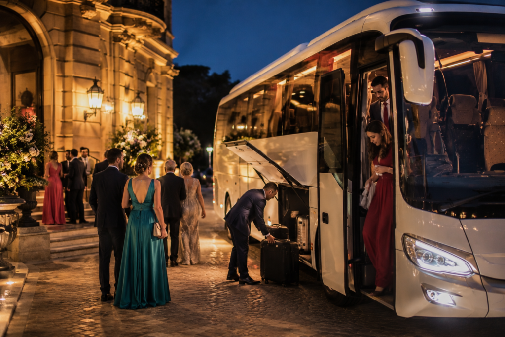 Alquiler de autocares para bodas en Estrasburgo para el transporte de invitados nupciales con Tour Passion